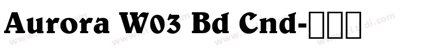 Aurora W03 Bd Cnd字体转换